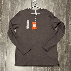 RIPZONE HEATHER GRAY 3-BUTTON HENLEY MEN SIZE M (NWT)